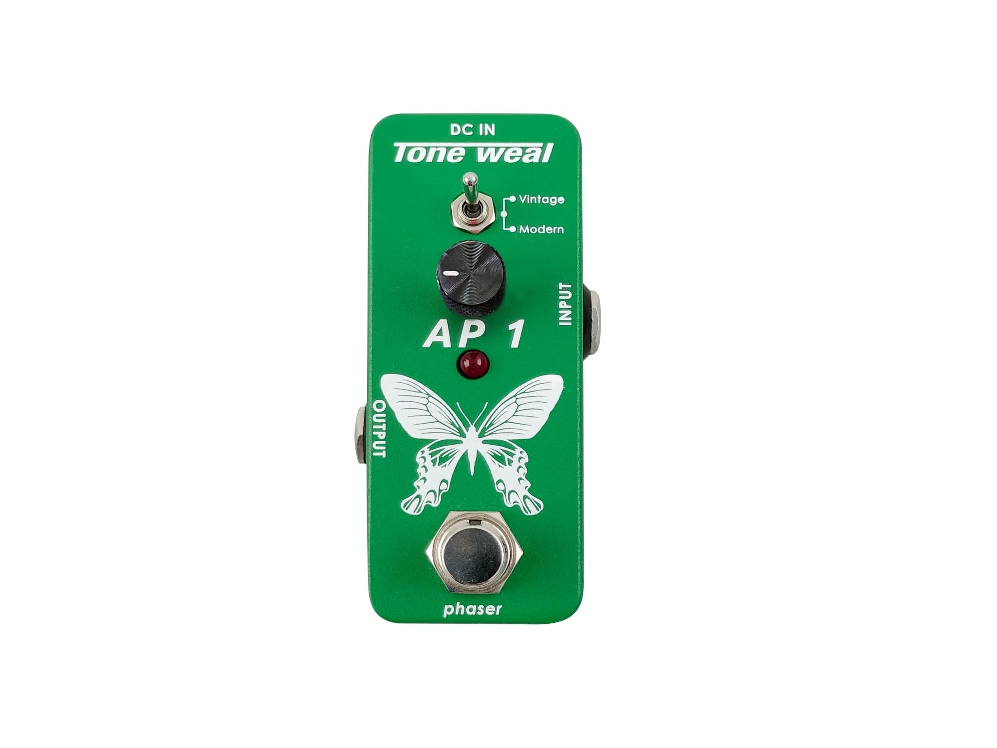 Designed and manufactured in the MINI Pedal Series AP1 Vintage Phaser Sound features speed control and two phaser waveform selections to provide some