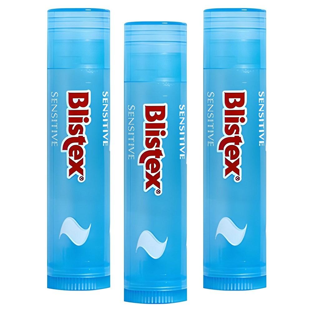 Бальзам для губ Blistex Sensitive 4,25 г, без запаха/бесцветный, 3 шт.