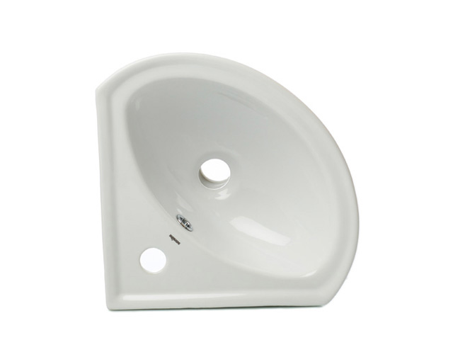 раковина SANITA Веер 36 см угловая белая