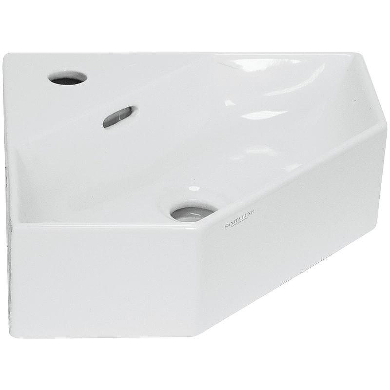 Раковина-чаша Sanita Luxe Line 49 WB.CR/Line/35-C/WHT.G/S1 угловая Белая