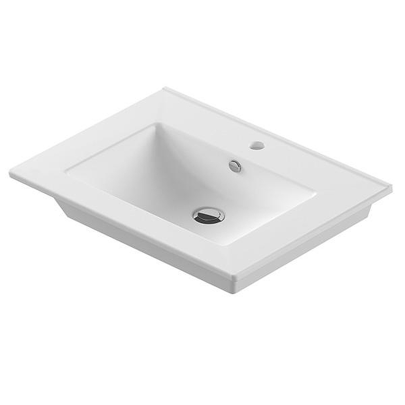 Раковина Sanita Luxe Quadro 75 WB.FN/Quadro/75-C/WHT.G/S1 Белая